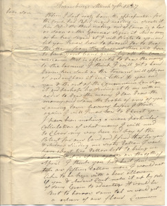 letter 1827-3-7 page 1